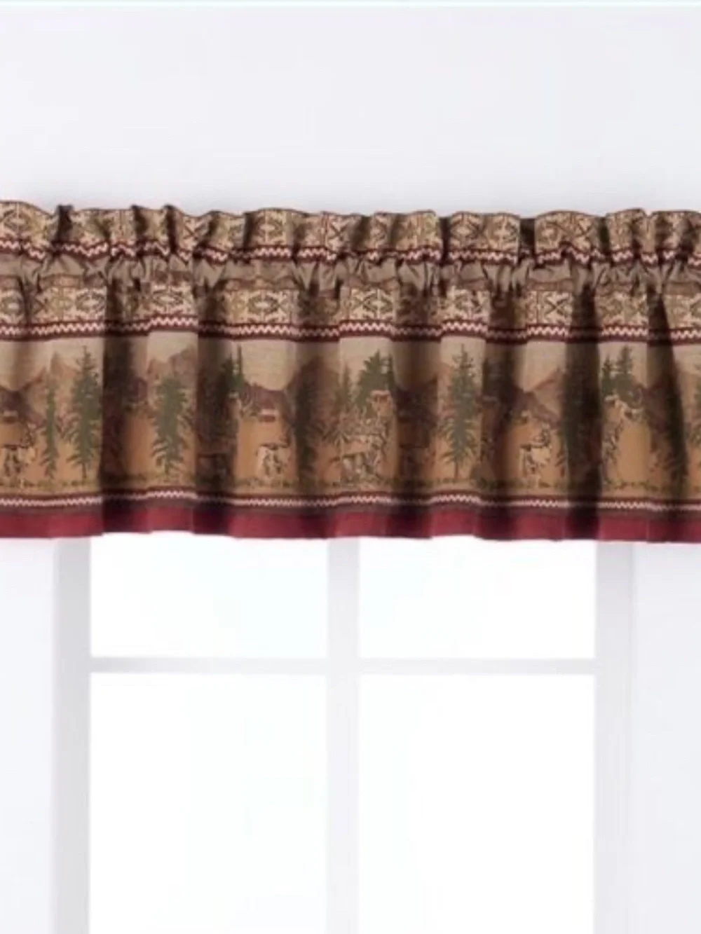 CROSCILL Estate OAKWOOD Window VALANCE Size: 88 x 17
